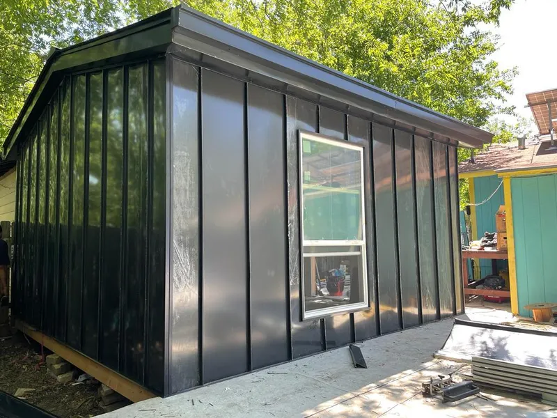 Black standing seam metal wall panels for Metal Roof Installation in Cooper